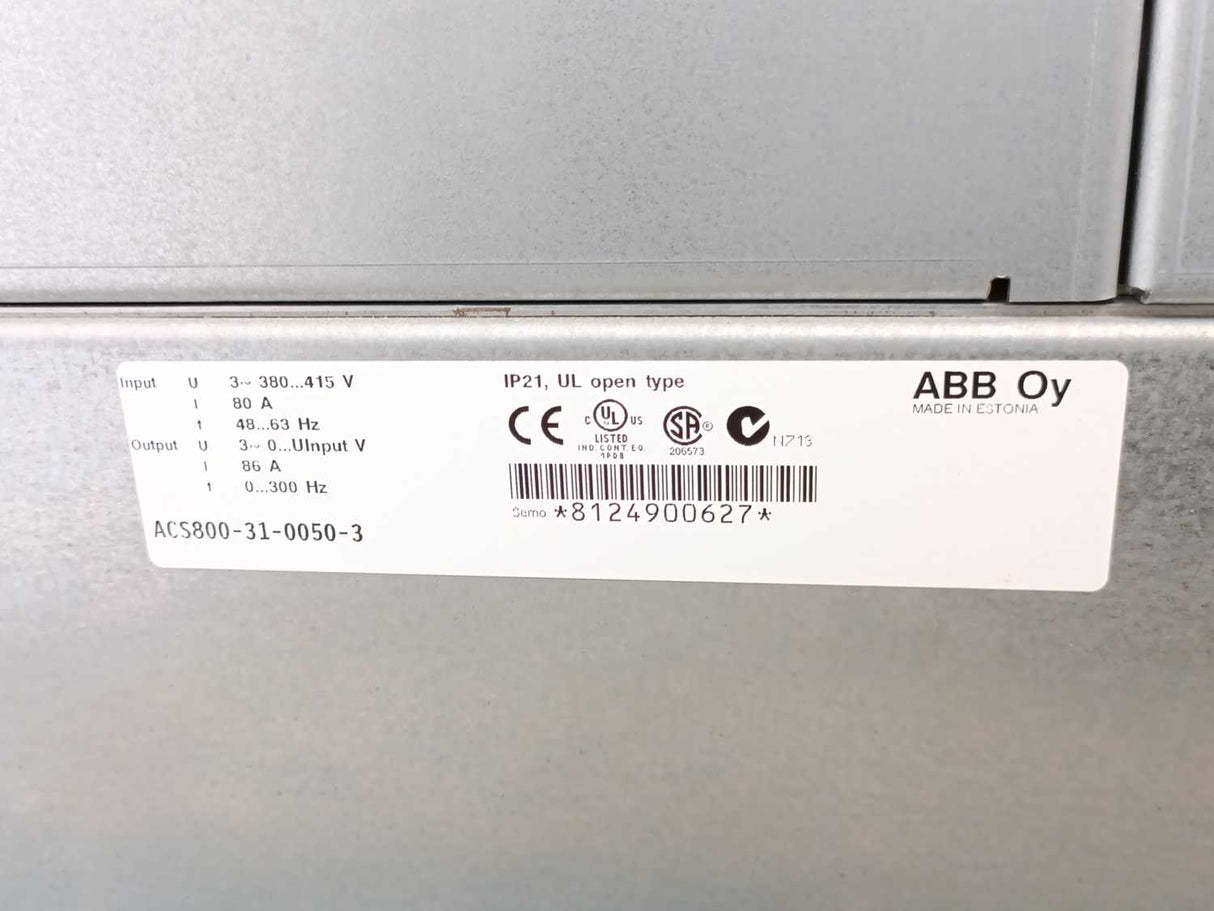ABB ACS800-31-0050-3 IP21 UL Open Type, Low voltage AC With: CDP312R