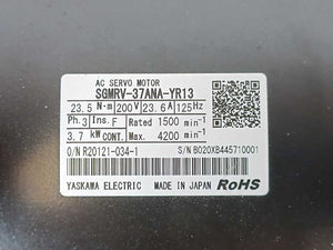 YASKAWA ELECTRIC SGMRV-37ANA-YR13 Servo Motor AC 3.7kW, 23.6A 200V