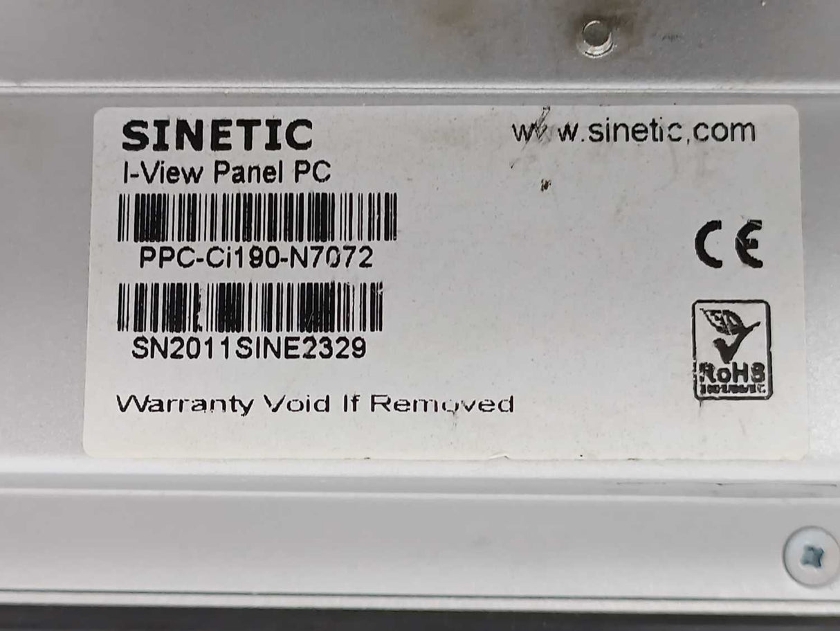 Sinetic PPC-Ci190-N7072 I-View Panel PC