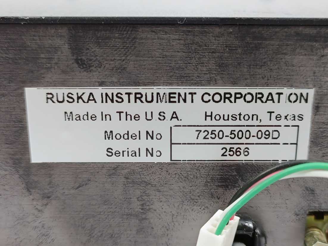 Ruska Instrument 7250-500-09D Pressure Controller/Calibrator