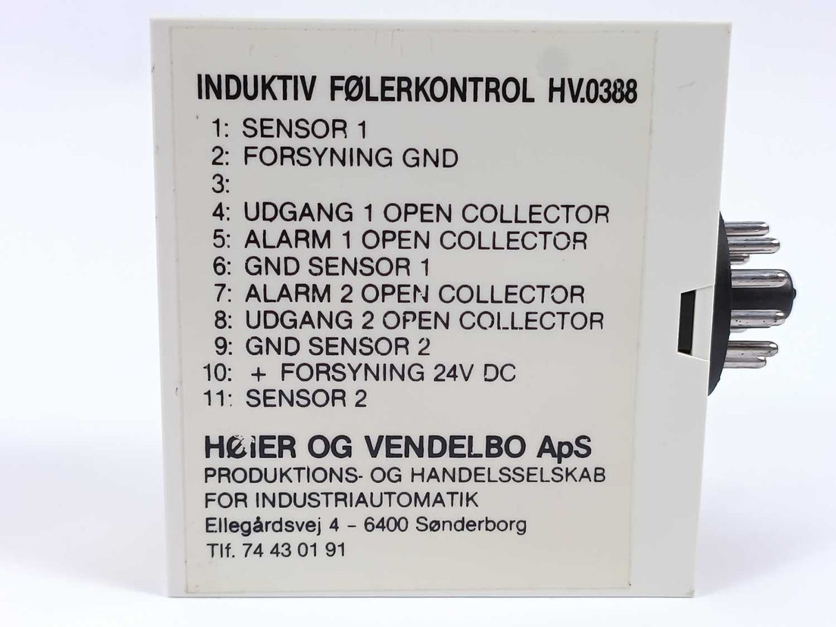 Høier og Vendelbo HV.0388 Inductive Sensor Control 24V DC