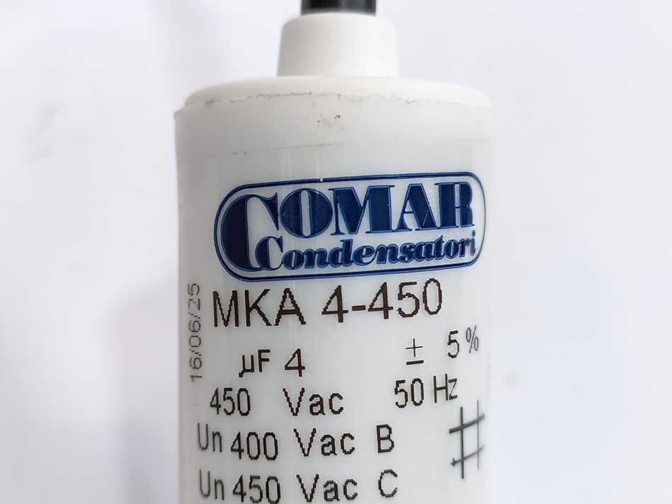 Comar Condensatori MKA 4-450 Capasitor, 60Hz, 450Vac