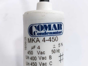 Comar Condensatori MKA 4-450 Capasitor, 60Hz, 450Vac