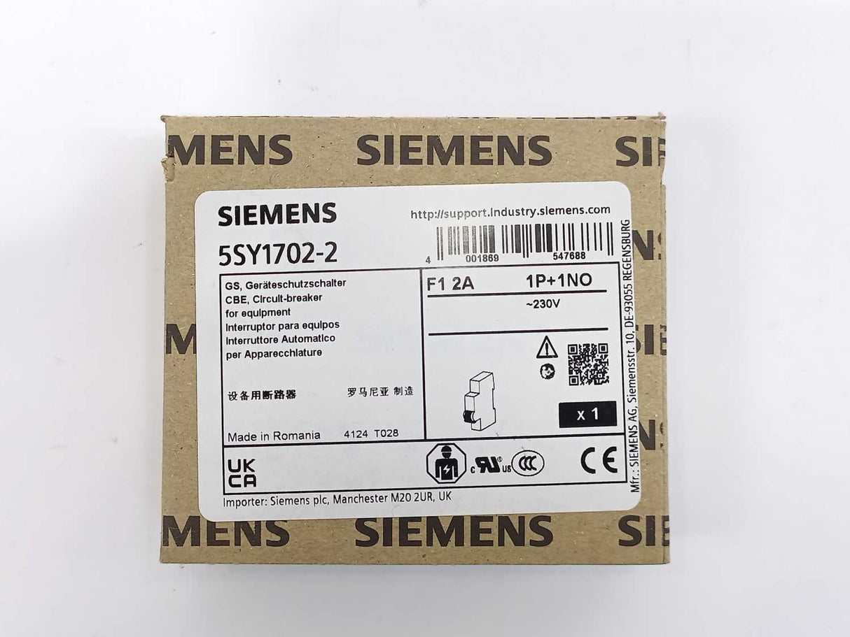 Siemens 5SY1702-2 CBE-Breaker