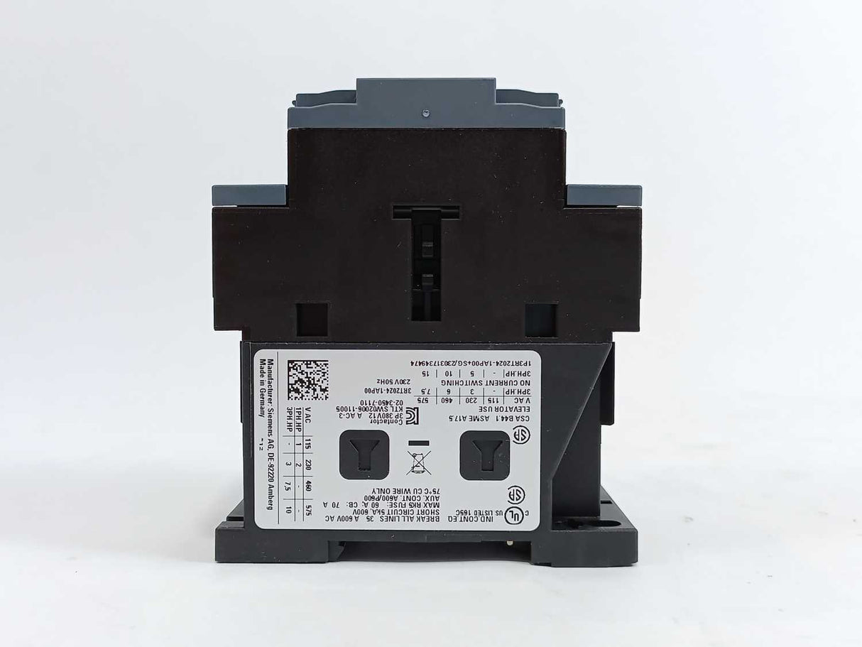 Siemens 3RT2024-1AP00 Contactor AC3:5,5KW