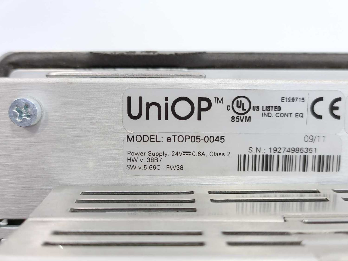 Uniop eTOP05-0045 5,6" Touch Screen Operator Panel HMI