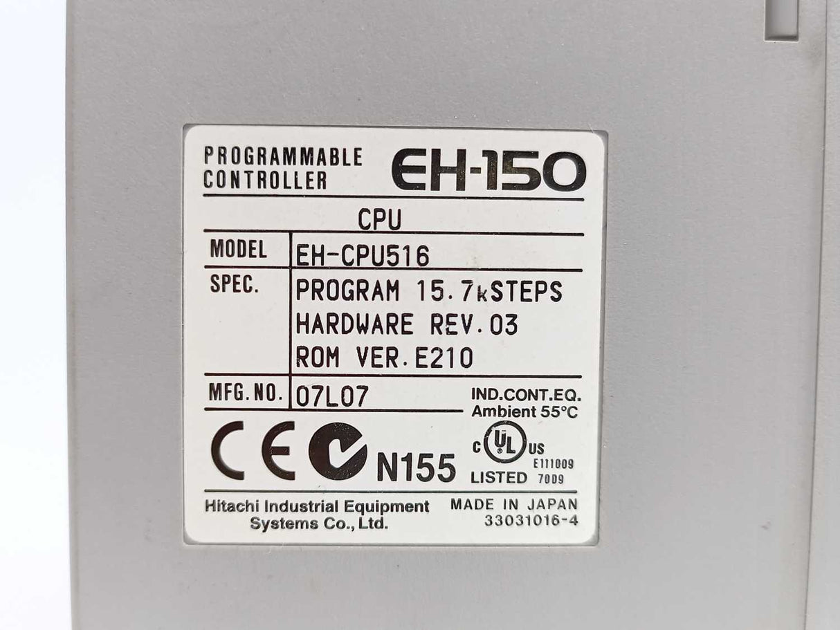 HITACHI EH-CPU516 EH-150 Programmable Controller CPU