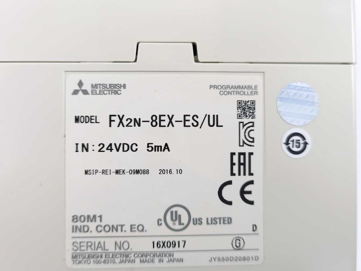 Mitsubishi FX2N-8EX-ES/UL Programmable Controller MSIP-REI-MEK-09M088