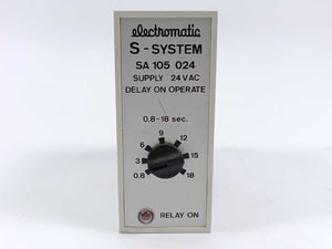 Electromatic SA 105 024 S-system delay on operate 0.15-3sec., Supply 24VAC