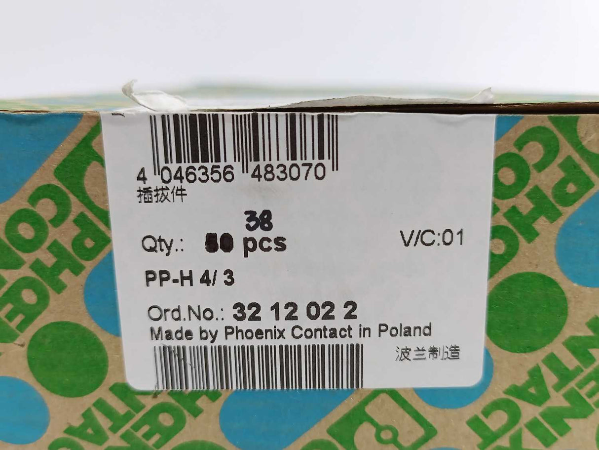 Phoenix Contact 3212022 PP-H4, Connector 38 pcs. Batch