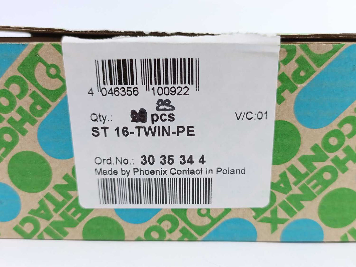 Phoenix Contact 30 35 34 4 ST 16-TWIN-PE Batch 23 Pcs.