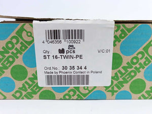 Phoenix Contact 30 35 34 4 ST 16-TWIN-PE Batch 23 Pcs.