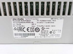 AB / Rockwell Automation 1794-IR8 Ser. A FLEX I/O RTD Input Module