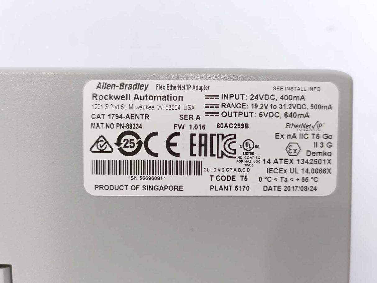 AB 1794-AENTR Ser. A Flex EtherNet/IP Adapter