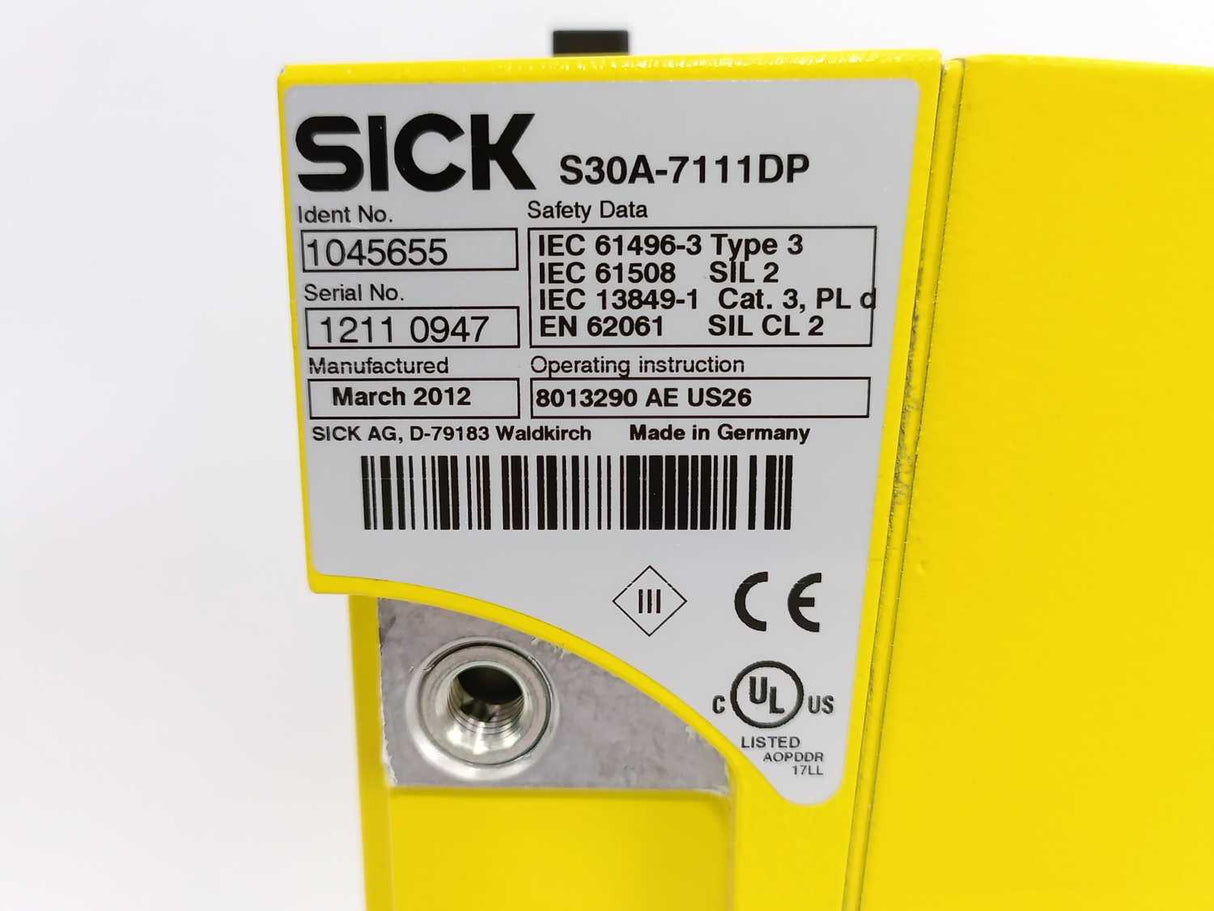 SICK 1045655 Safety Laser Scanner, S30A-7111DP