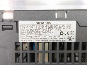 Siemens 6SL3211-0AB13-7BB1 SINAMICS G110-CPM110 AC Drive