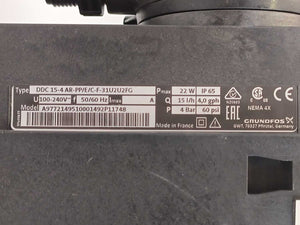 Grundfoss DDC 15-4 AR-PP/E/C-F-31U2U2FG SMART Digital Diaphragm Dosing Pump
