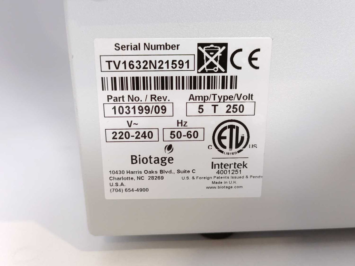 Biotage TurboVap LV Automated Solvent Evaporator, 103199/09