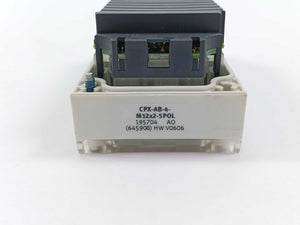 Festo 195704 CPX-AB-4-M12x2-5POL Manifold block w/ 694472, PA66-GF25, 2PCS