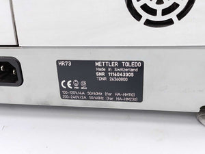 Mettler Toledo HR73 Halogen Moisture Analyzer