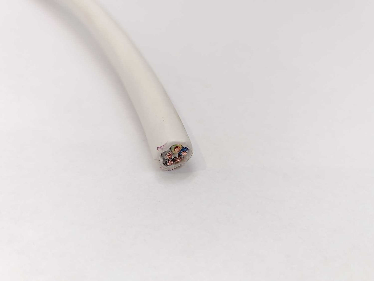 03VV-F White Cable 5 Cores 0,75mm2 Sold by the Meter