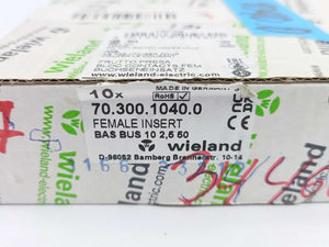 Wieland 70.300.1040.0 Female Insert BAS BUS 10 2,5 50 8pcs. Batch