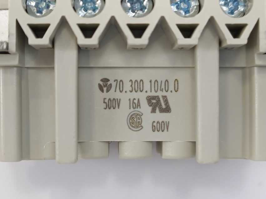 Wieland 70.300.1040.0 Female Insert BAS BUS 10 2,5 50 8pcs. Batch