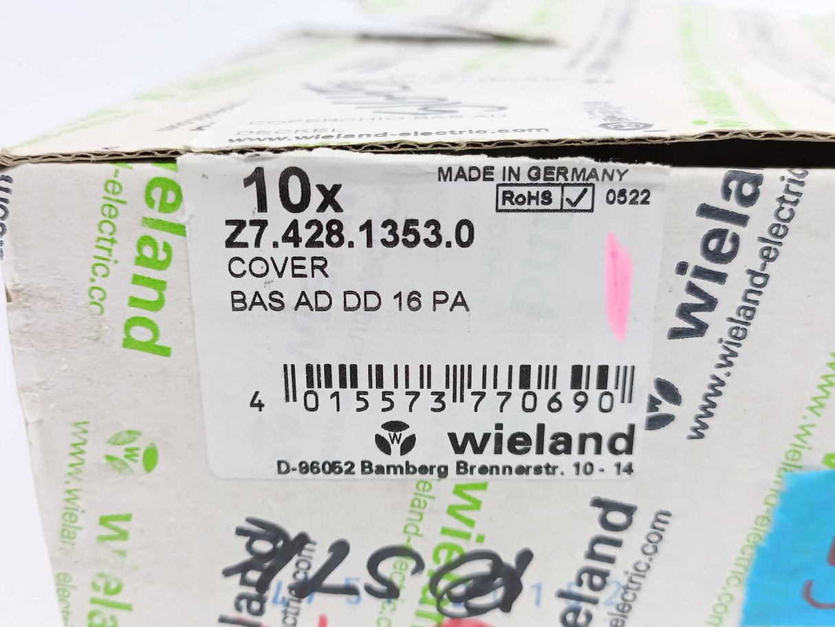 Wieland Z7.428.1353.0 BAS AD DD 16 PA Cover 6pcs. Batch