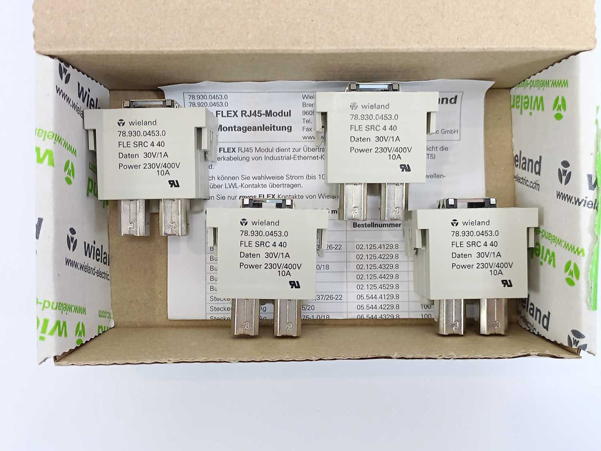 Wieland 78.930.0453.0 Modular Inserts 4 Pcs.