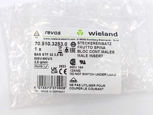 Wieland 70.510.3253.0 Male Plug Instert 2 Ppcs. Batch