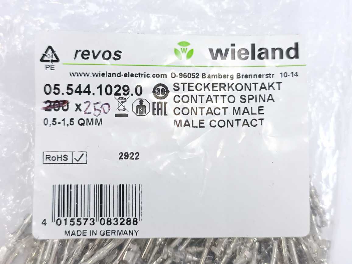 05.544.1029.0 Pin Male Contact 0,5-1,5QMM 250 pcs. Batch