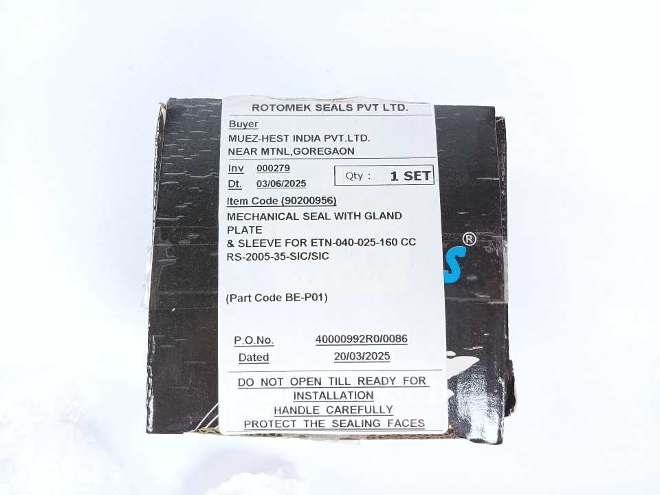 Rotomek Seals 90200956 Mechanical Seal with Gland Plate & Sleeve