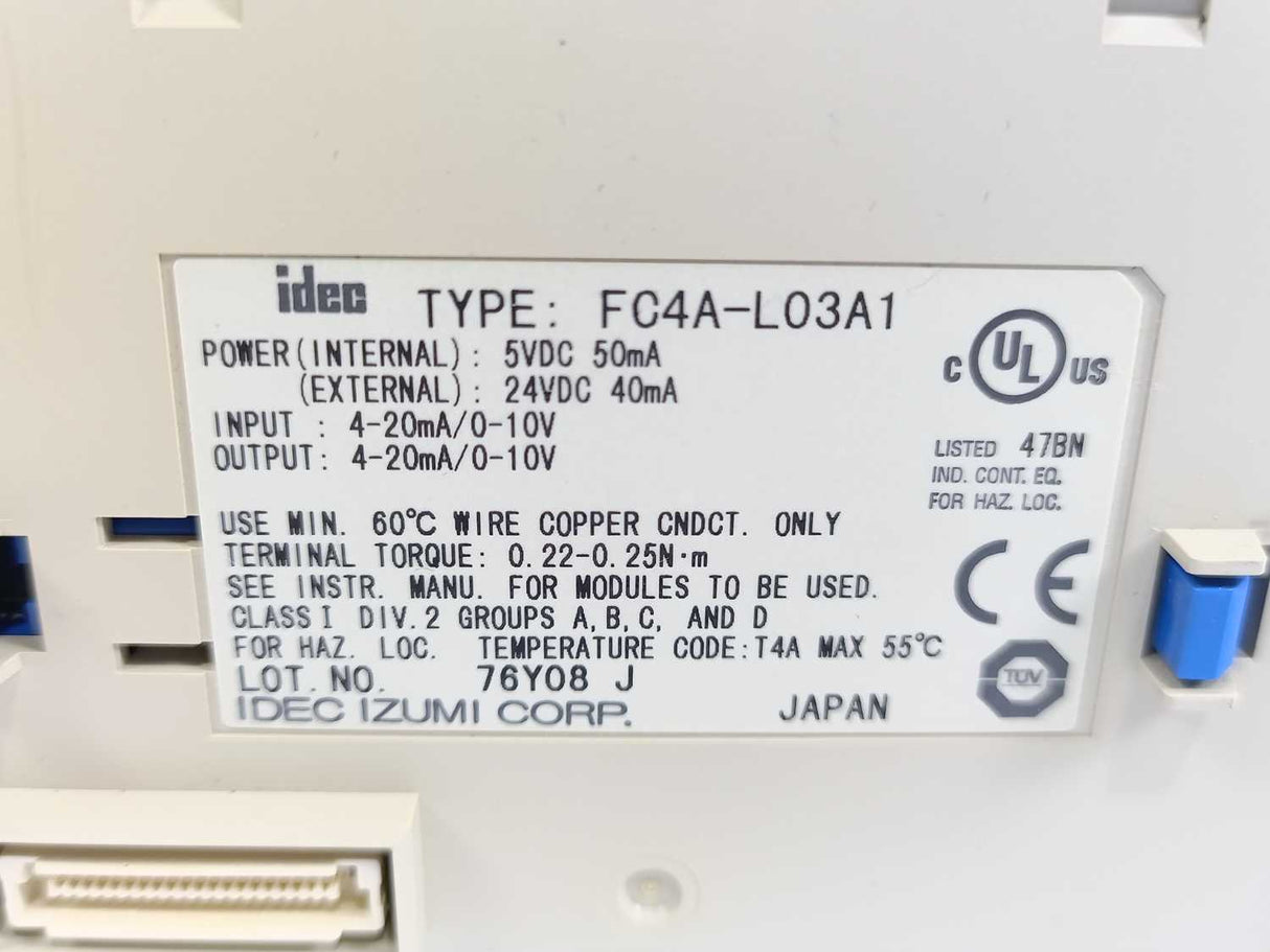 Idec FC4A-L03A1 ANALOG Combo Module