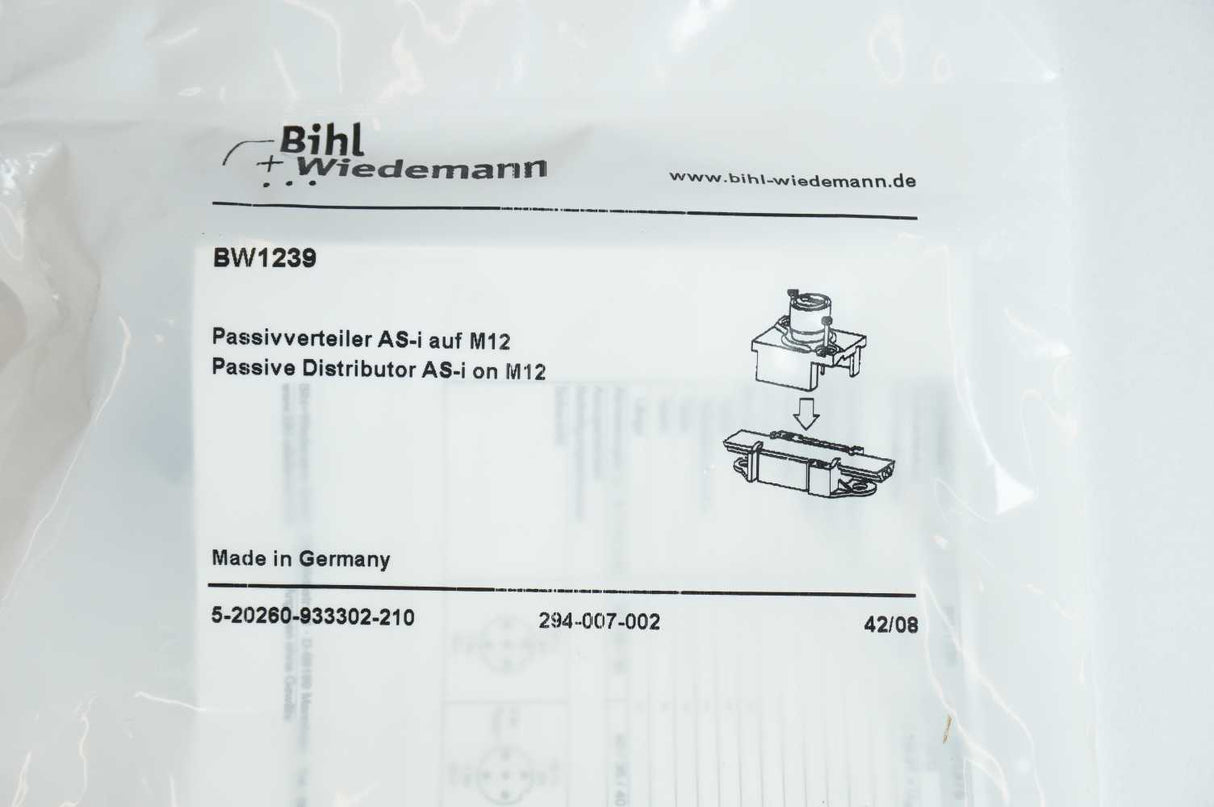 Bihl+Wiedemann BW1239 Passive Distributor AS-i on M12
