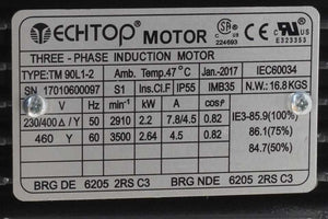 Shanghai Top Motor Co., Ltd. TM 90L1-2 Three-Phase Induction Motor