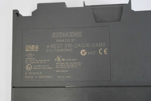 Siemens 6ES7 315-2AG10-0AB0 SIMATIC S7-300, CPU 315-2DP Central Processing Unit