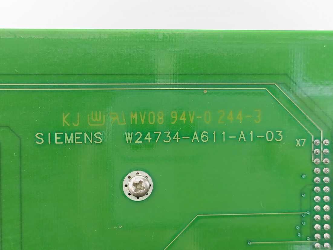 Siemens W24734-A611-A1-03 PCB w/ S2424734-A620-A1-09 Sub-assembly