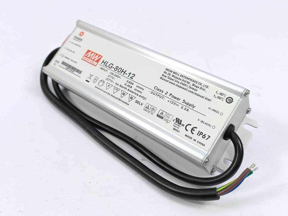 Mean Well HLG-80H-12 Class 2 12VDC 5A Power Supply