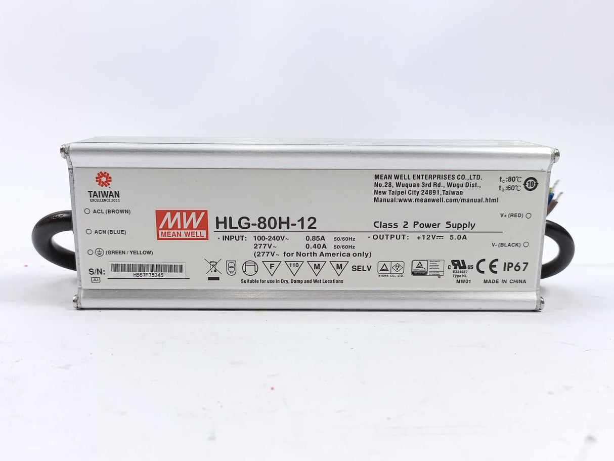 Mean Well HLG-80H-12 Class 2 12VDC 5A Power Supply