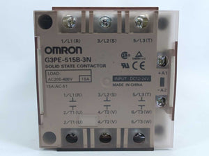 OMRON G3PE-515B-3N Solid State Contactor, 3-pole, 15 A, 200-480V