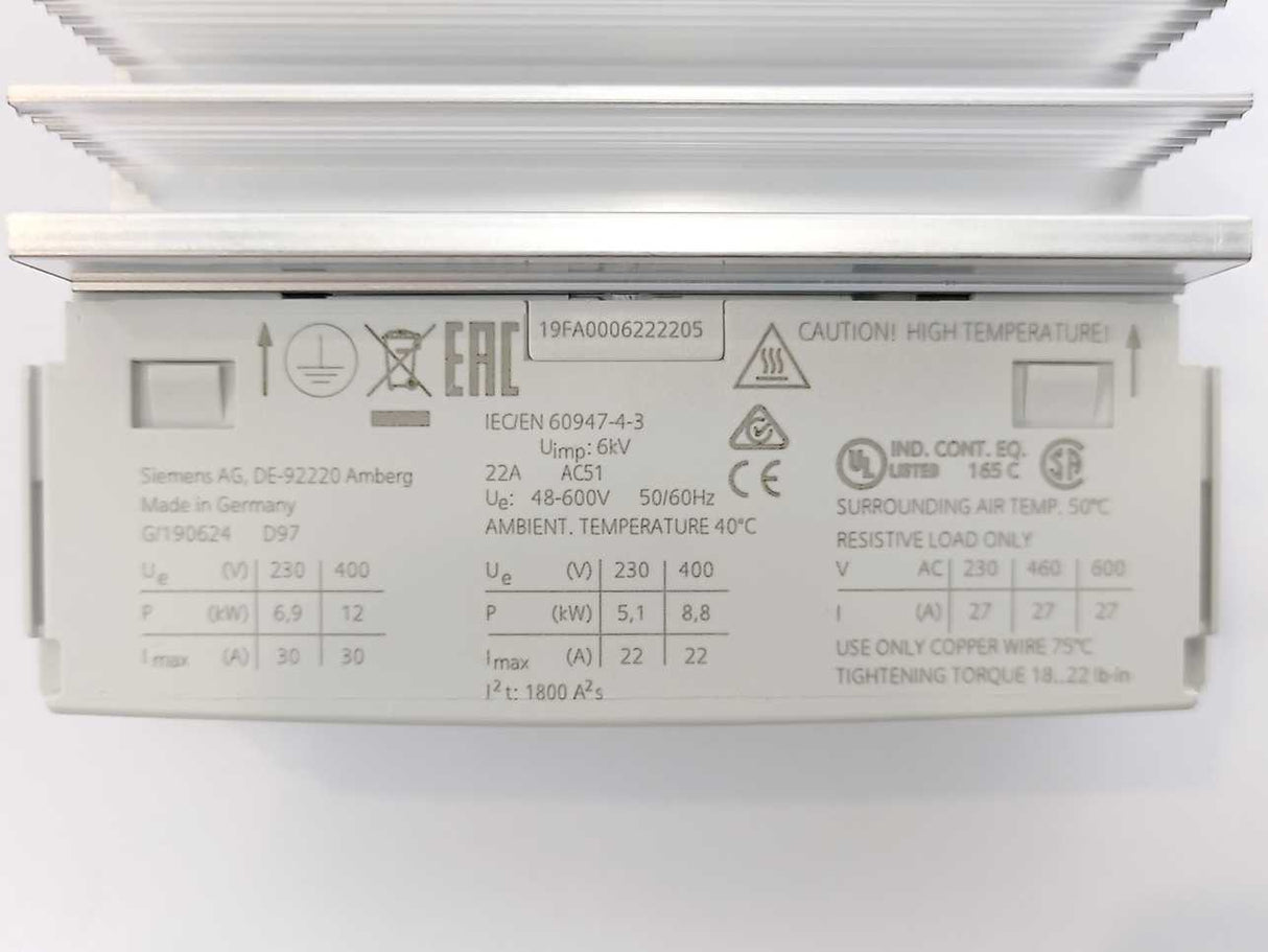 Siemens 3RF2330-1AA06 SIRIUS State Contactor