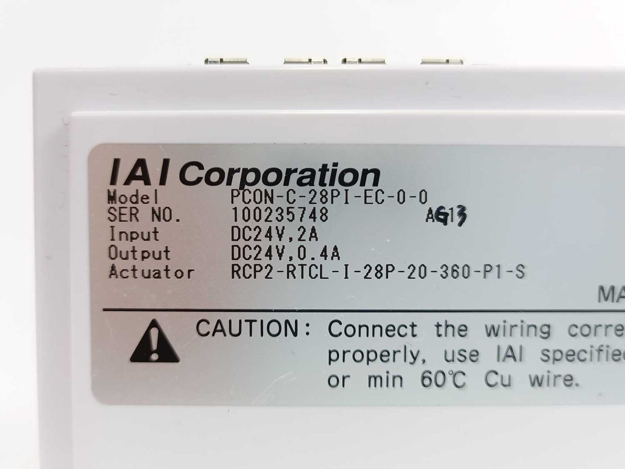 IAI Corporation PCON-C-28PI-EC-0-0 Controller Positioner for ROBO Actuators