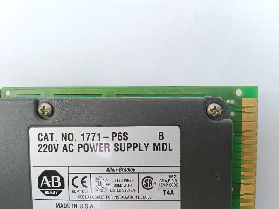 AB 1771-P6S Series B 220V AC Power Supply Module 96219272 C01