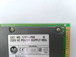 AB 1771-P6S Series B 220V AC Power Supply Module 96219272 C01