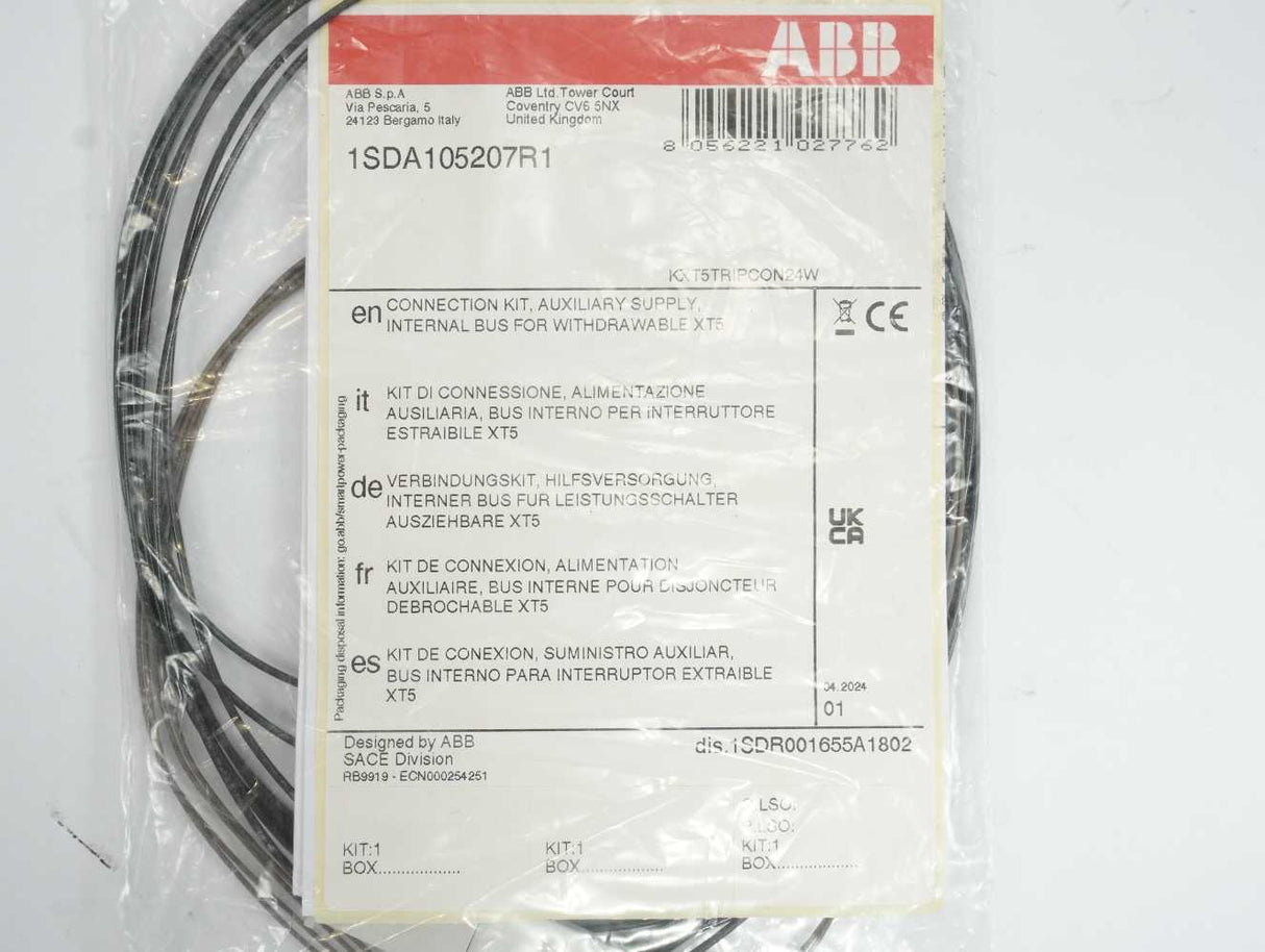 ABB 1SDA105207R1 Connection Kit, Internal Bus for Withdrawable XT5