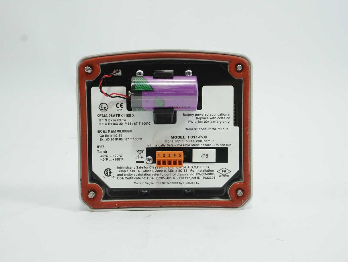 Fluidwell F011-P-XI Flow Rate Indicator (Intrinsically Safe, ATEX/IECEx)