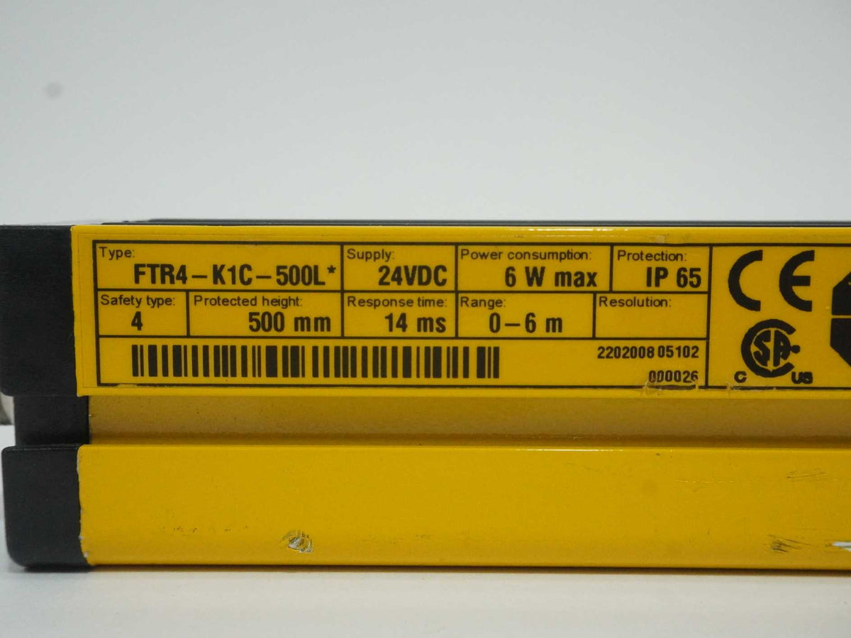 Jokab Safety F-M1C-500 L + FTR4-K1C-500L* Safety Light Curtain Set T+R