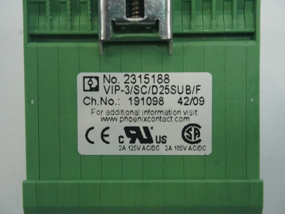 Phoenix Contact 2315188 VIP-3/SC/D25SUB/F Termination Board