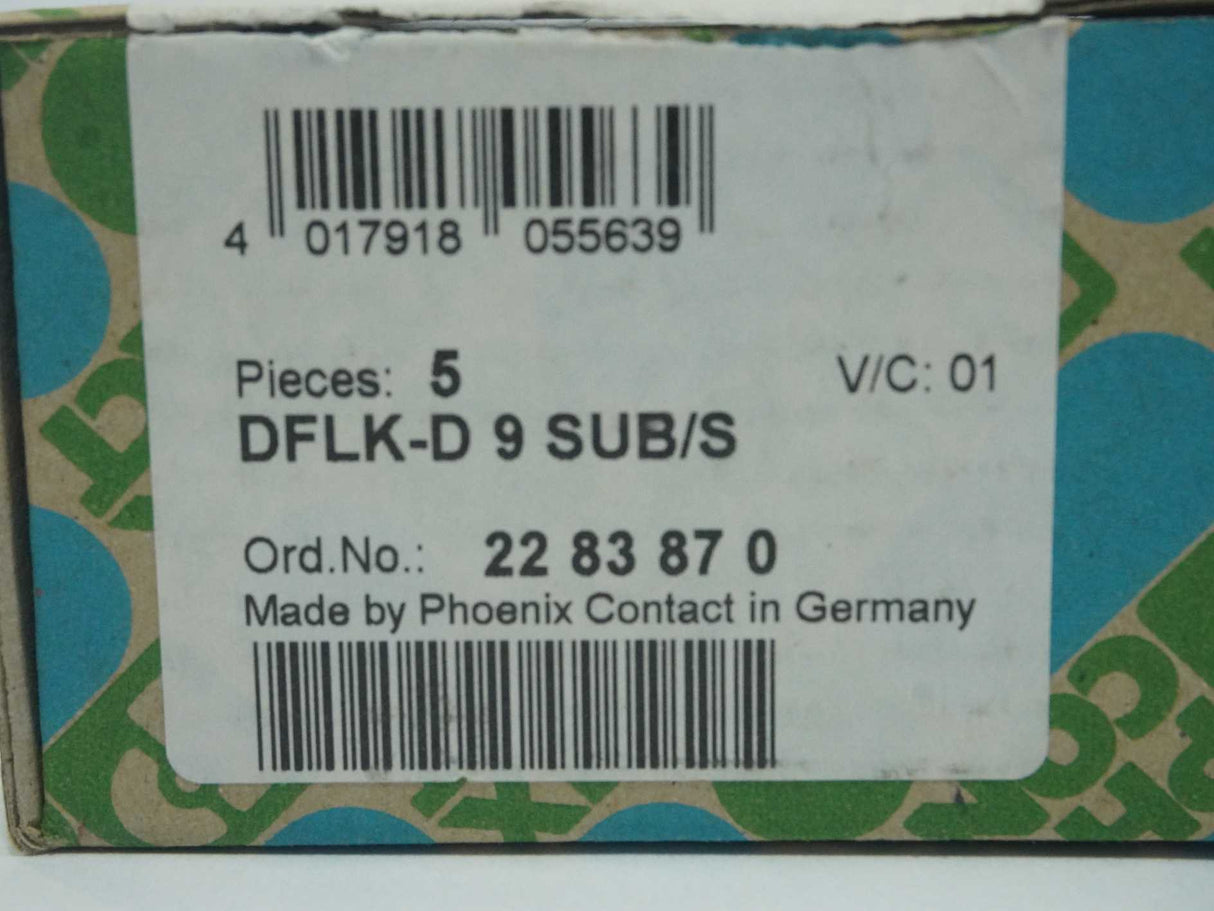 Phoenix Contact 2283870 DFLK-D 9 SUB/S Termination Board Batch 5pcs.