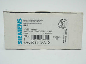 Siemens 3RV1011-1AA10 3RV1011-1AA10 Circuit Breaker 1.1-1.6A